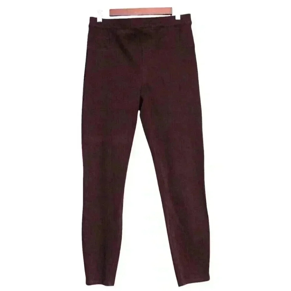 Spanx Size Large Purple Elastic Waist Stretch Slimming Skinny Ankle Leggings